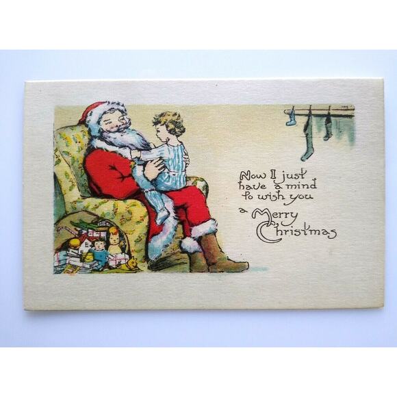 Santa Claus Christmas Postcard Metropolitan News Series 1105 Vintage Unused - Picture 2 of 4